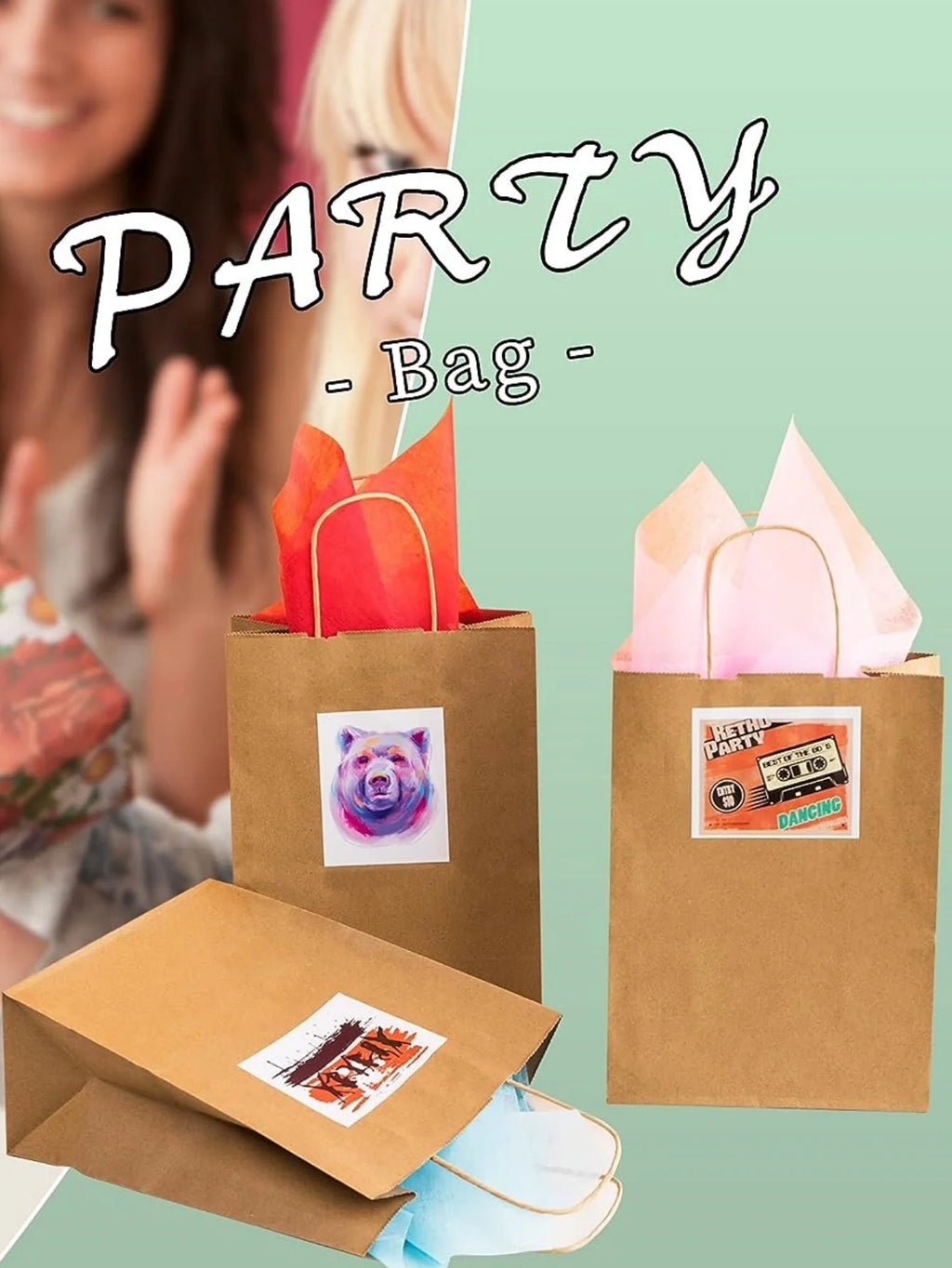 Brown Paper Bags with Handles, Gift Bags Bulk, Retail Bags, Shopping, Milk Tea bags, Eco-friendly Portable Bags - 5/10/20/30pcs