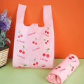 Cherry Fruit Pattern Shopping Bags, Fashionable Handheld Tote Bags, Ideal for Wedding, Birthday Party, Candy, Chocolate -10/50 Pcs