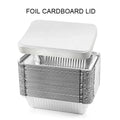 Aluminum Foil Trays With Lids 450ml Disposable Food Grade Baking Pans For Double Basket Air Fryer Oven Cooking Packaging -20Pcs