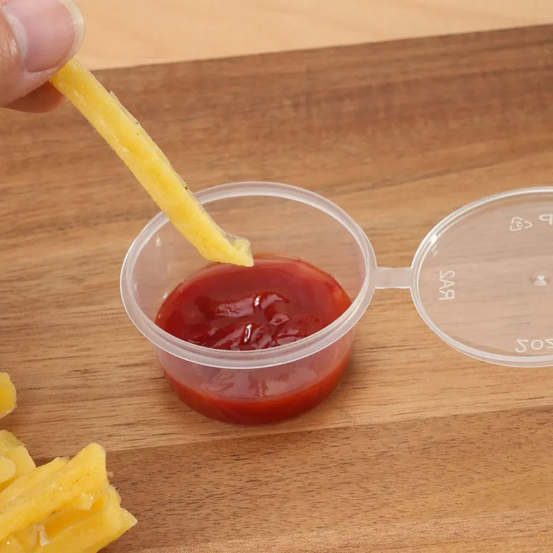 Sauce Jars With Lids Sustainable Food Sauce Cup Portion Cups Takeaway Sauce Cup Mini Kitchen Food Organizer Box -50-100pcs