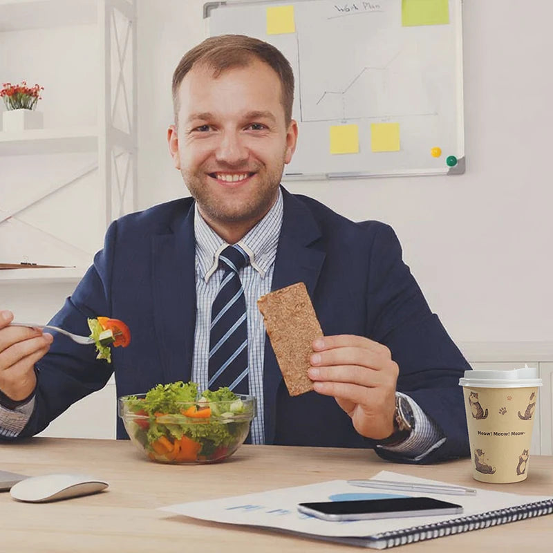 Sustainable Paper Cups With lids12oz Animals Printed Paper Coffee Drinking Cups Thickened Cups for Home Office Party Supplies