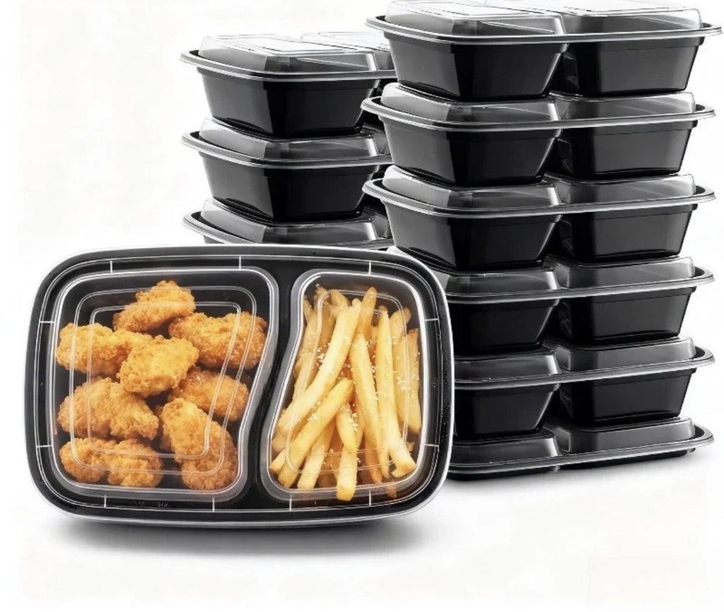Two Compartment Food Containers with Lid 945ml