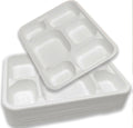 Disposable Food Plate 6 Compartment 9x12