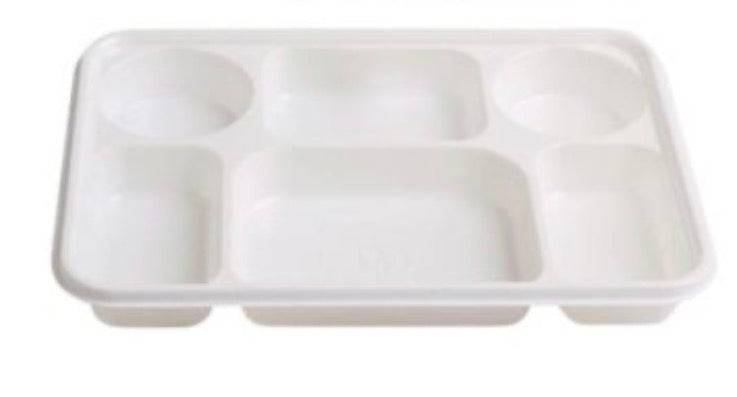 Disposable Food Plate 6 Compartment 9x12