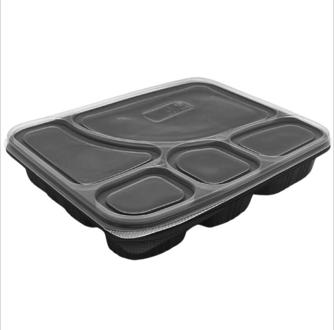 5 Compartment Plastic Food Container With Lid