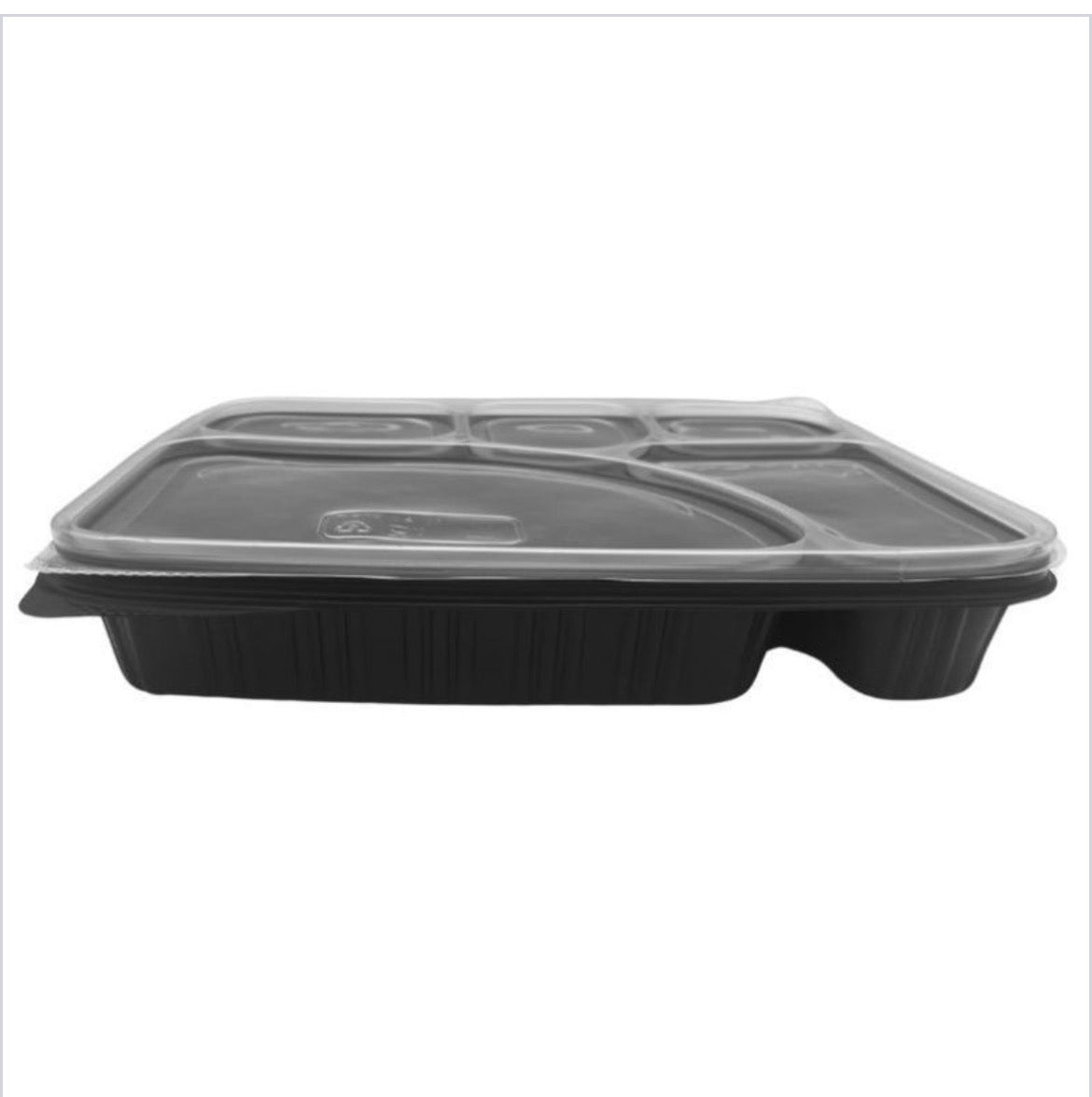 5 Compartment Plastic Food Container With Lid
