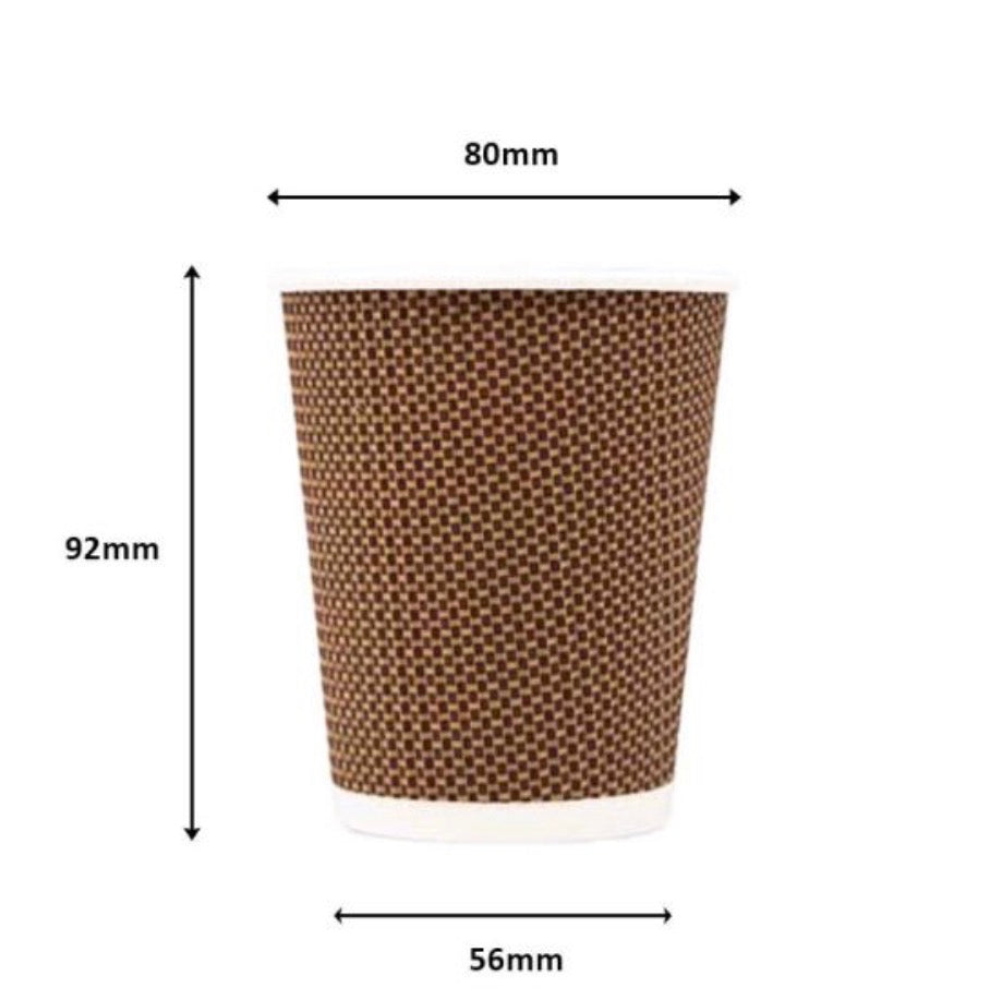 Kraft Paper Ripple Coffee Cups 8oz