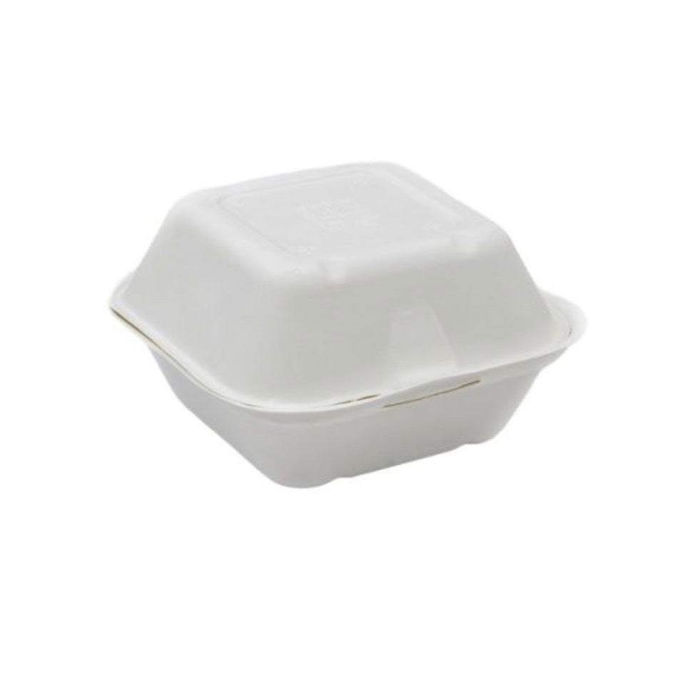 Bagasse Burger Box Small 4.5 inch