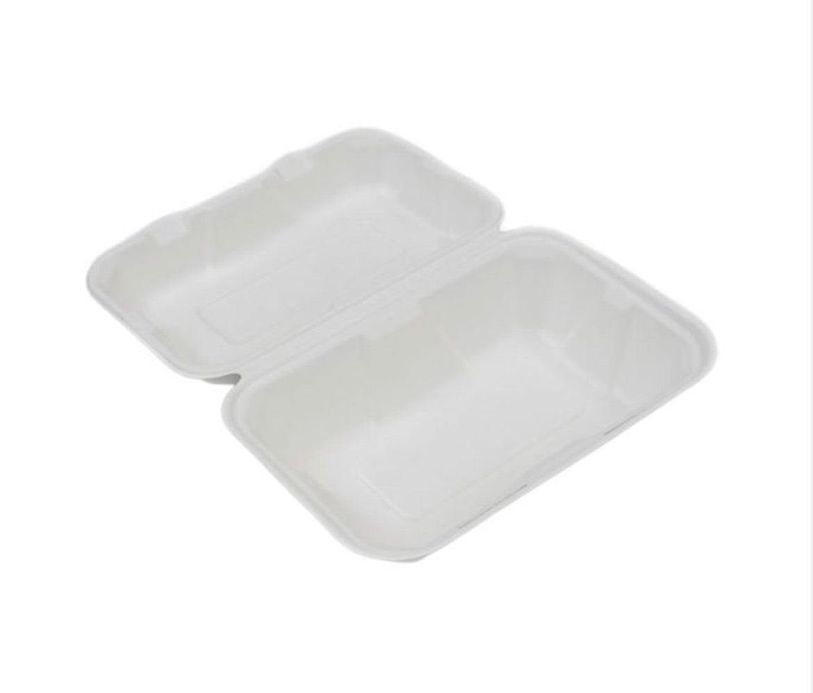 Bagasse Burger Box 9 inch