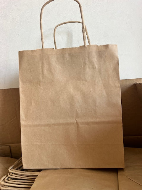 Kraft Paper Bags with Twisted Handle 8.66x7.08x3.35 Brown