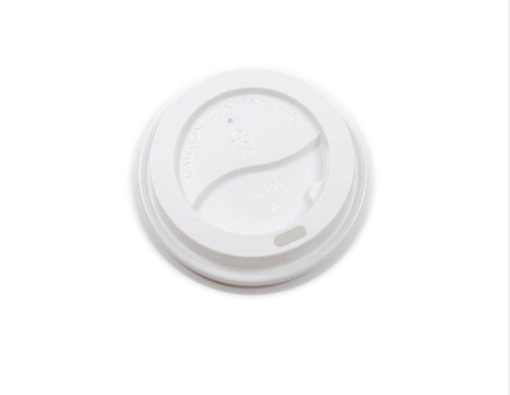 Bagasse Lid For Coffee Cup 8oz - White