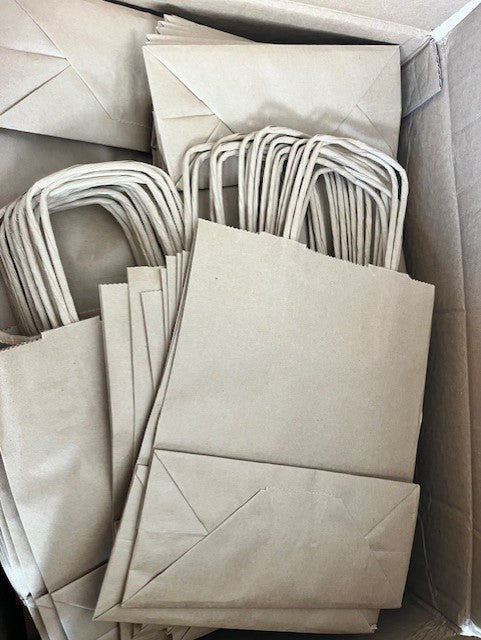 Kraft Paper Bags with Twisted Handle 8.66x7.08x3.35 Brown