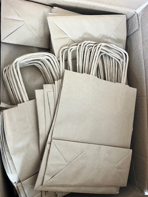 Kraft Paper Bags with Twisted Handle 8.66x7.08x3.35 Brown
