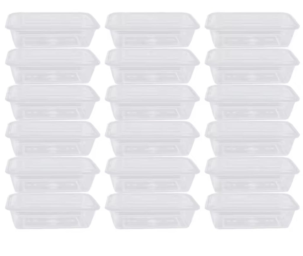 Clear Plastic Food Containers with Lid 500ml