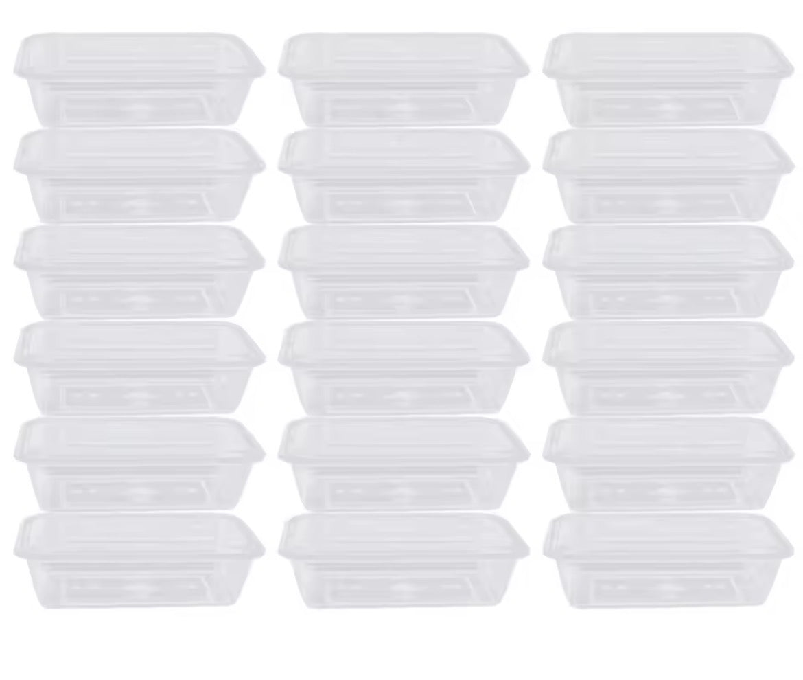 Clear Plastic Food Containers with Lid 500ml