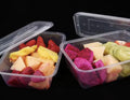 Clear Plastic Food Containers with Lid 750ml