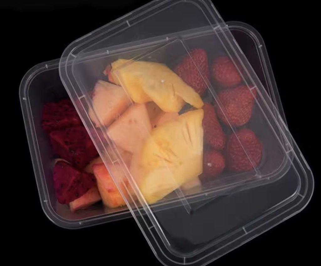Clear Plastic Food Containers with Lid 500ml