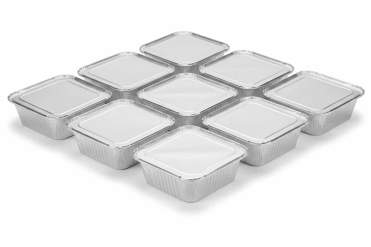 Aluminium Foil Containers 6A with Lid