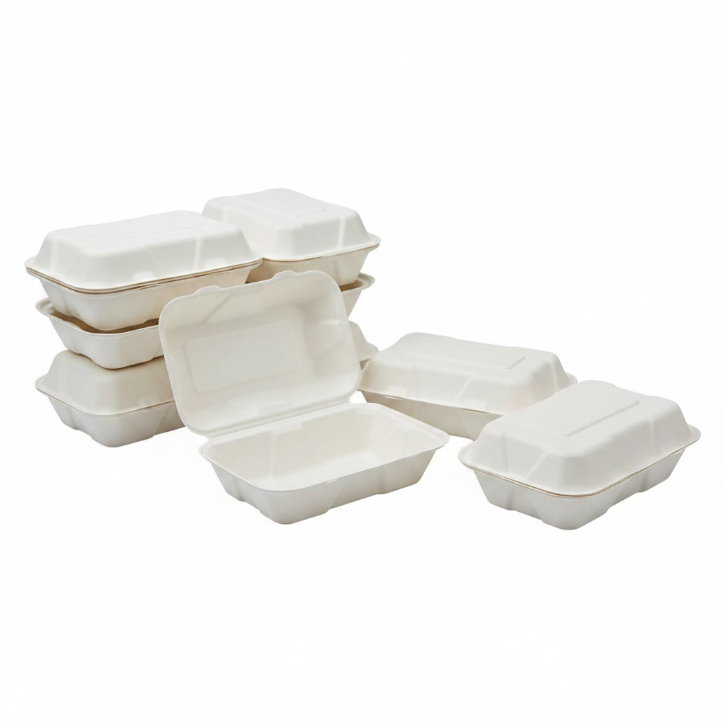 Bagasse Burger Box 9 inch - Amazon Generic