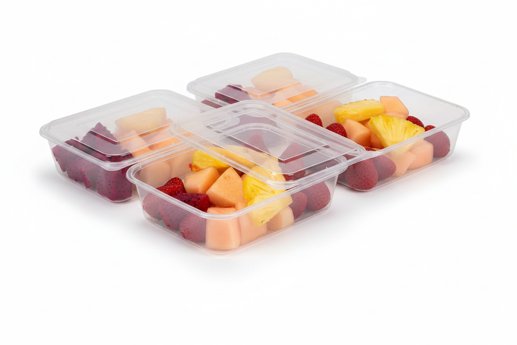 Clear Plastic Food Containers 500ml - High Quality