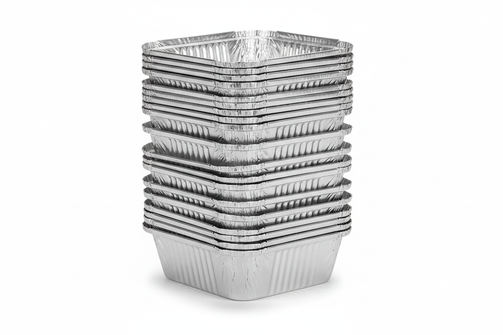 Rectangular Aluminium Foil Containers - Stack of 50