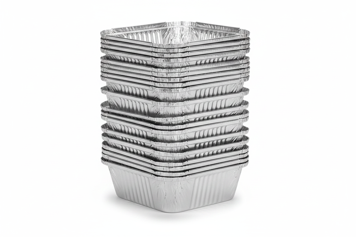 Rectangular Aluminium Foil Containers - Stack of 50