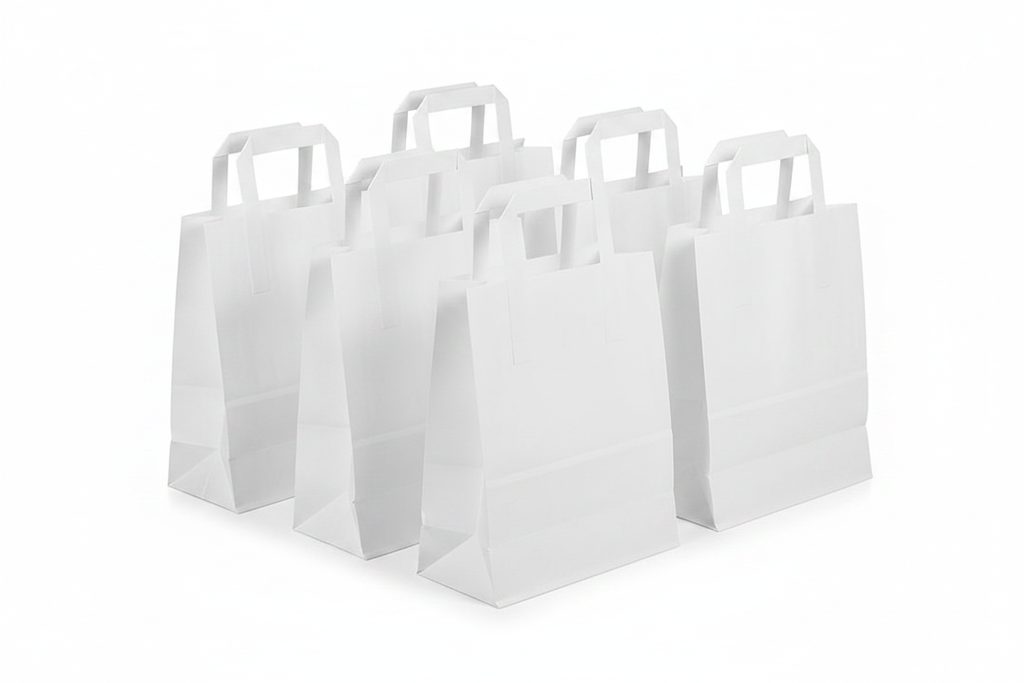 White Kraft Paper Bags - Multi Stack
