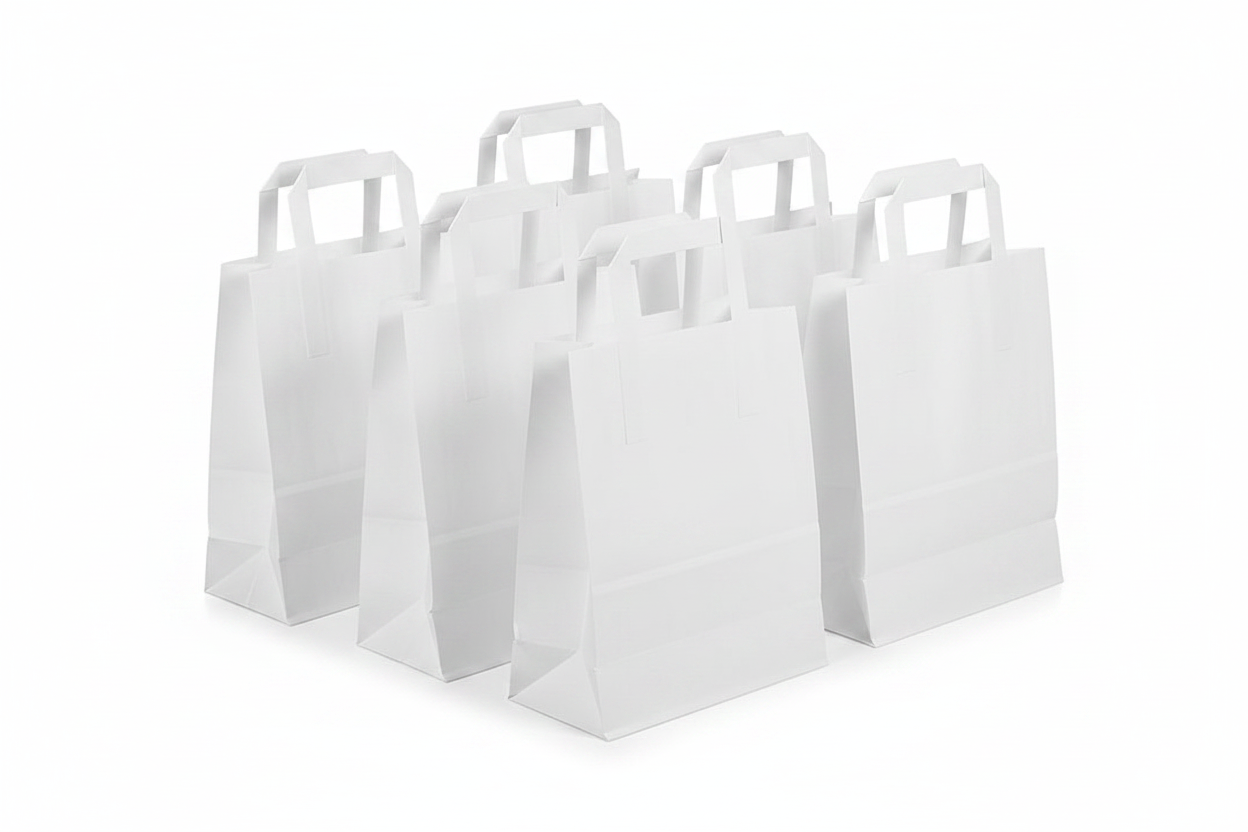 White Kraft Paper Bags - Multi Stack